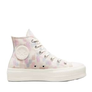 Converse Chuck Taylor lift Inked Platform Hi Tops Egret Pink, Women's 6